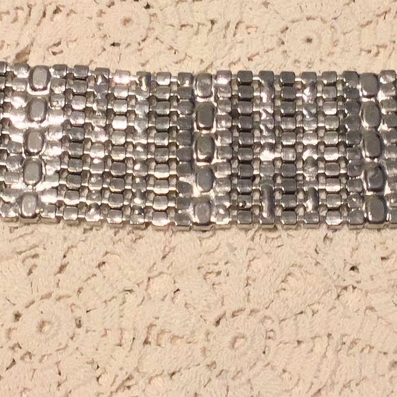VINTAGE 1950's HIGH END 10 ROW CRYSTAL BRACELET, estate fresh - Picture 5 of 7